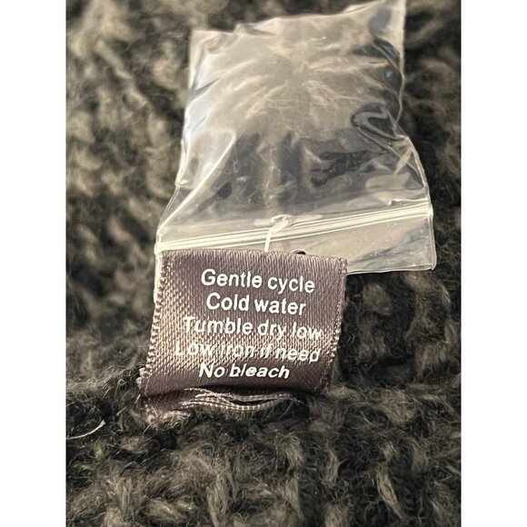 Calypso St. Barth Women Hand-3D Chunky Cable Knit Wool Blend Vest Pckts S/M Hood - Picture 8 of 16